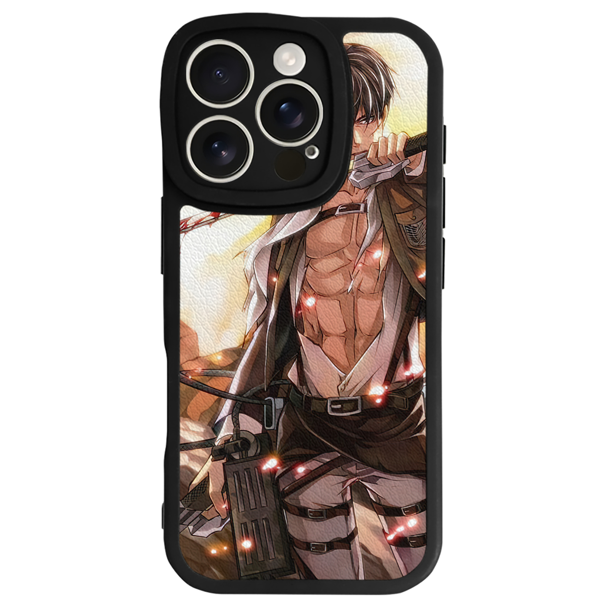 （画像用） 進撃の巨人 Attack on Titan 【iPhone 16シリーズ対応】シリコンスマホケース（レザー調） 材質：シリコン
